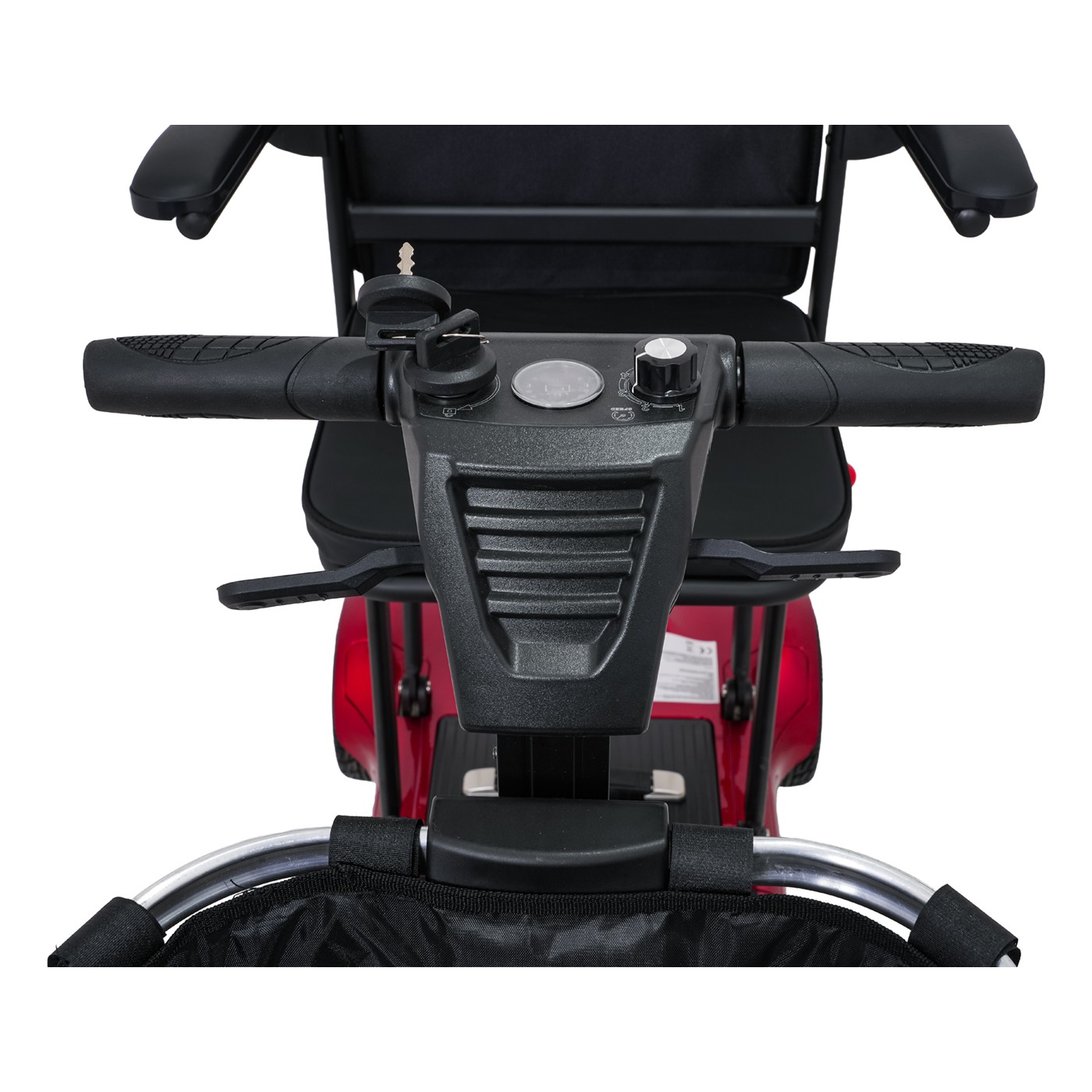 EasyGo Red Four-Wheel Electric Scooter for Seniors