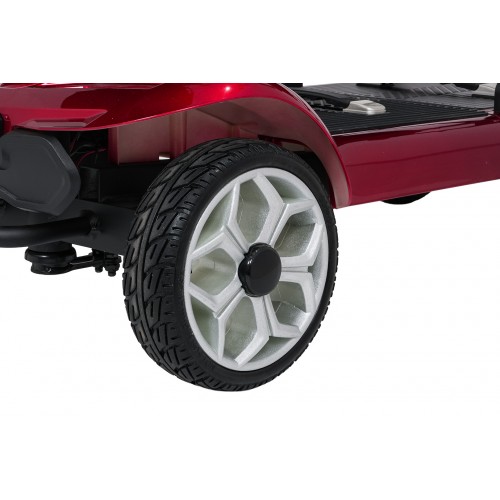 EasyGo Red Four-Wheel Electric Scooter for Seniors