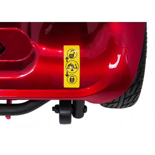 EasyGo Red Four-Wheel Electric Scooter for Seniors