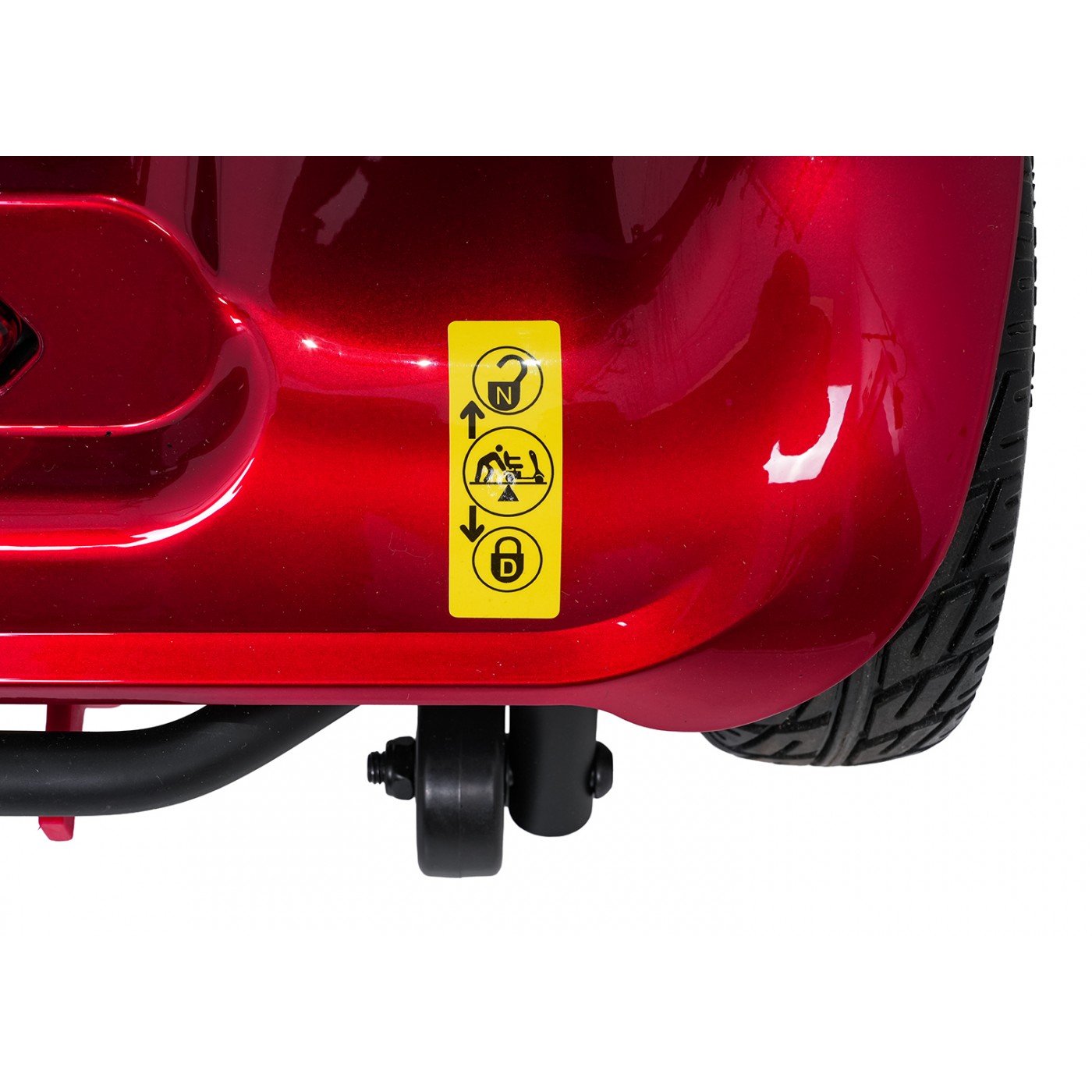 EasyGo Red Four-Wheel Electric Scooter for Seniors
