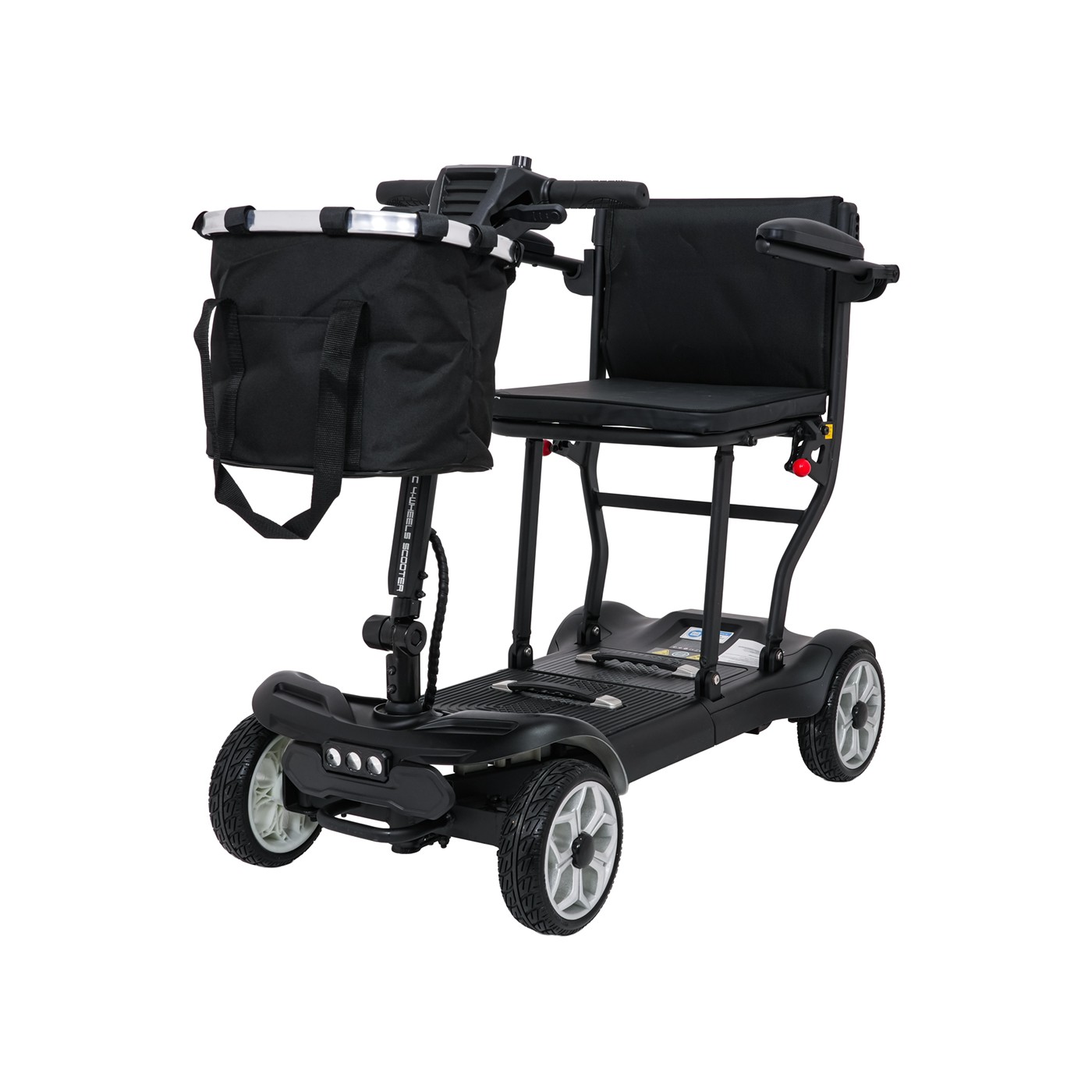 EasyGo Black Four-Wheel Electric Scooter for Seniors