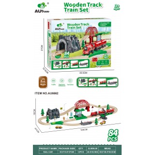 Wooden Train Track 84pcs.