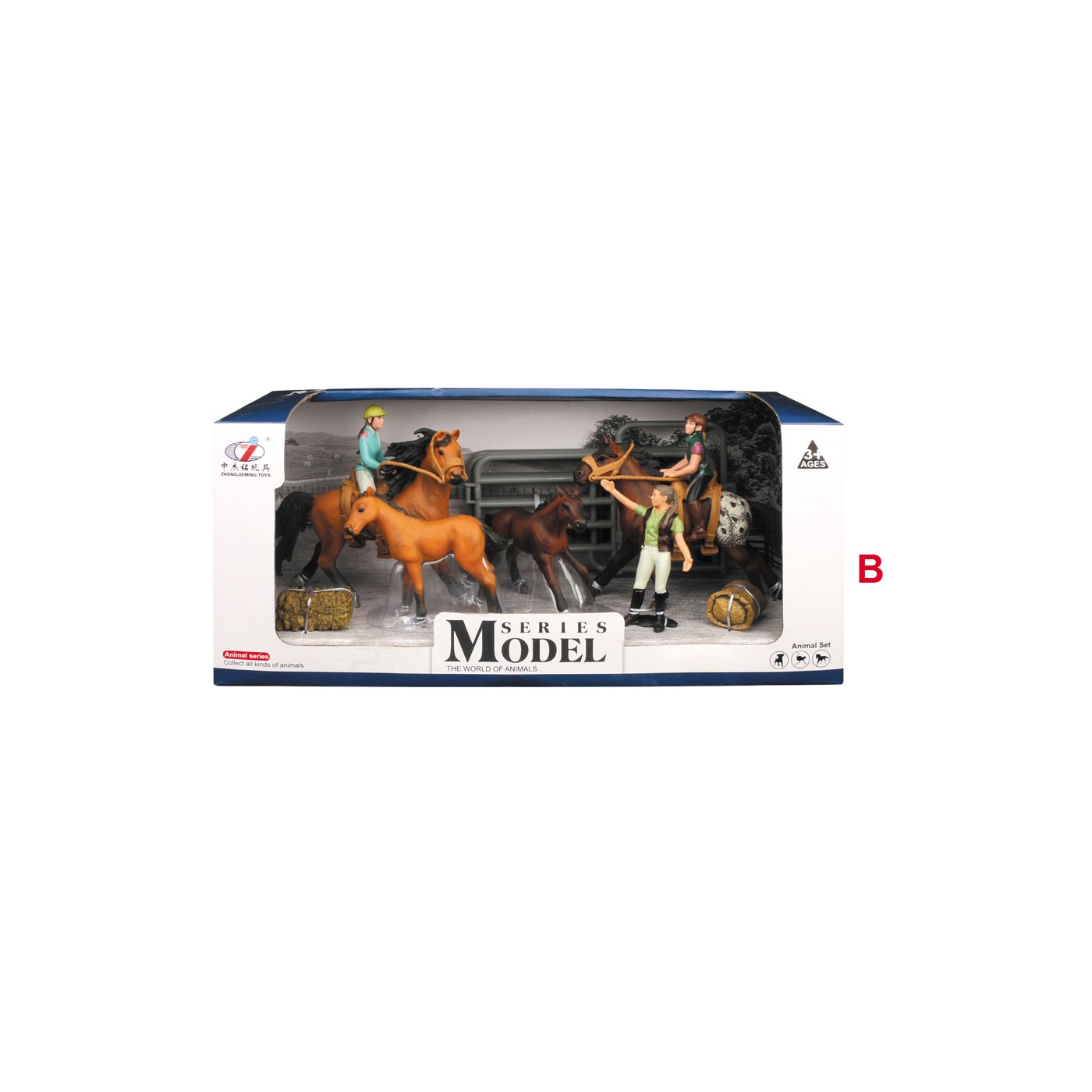 Set of Horses with Figurines