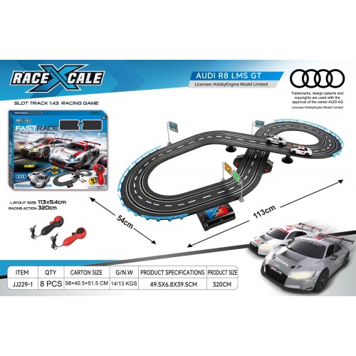 R/C AUDI Race Track 1:43 - 113x54 cm