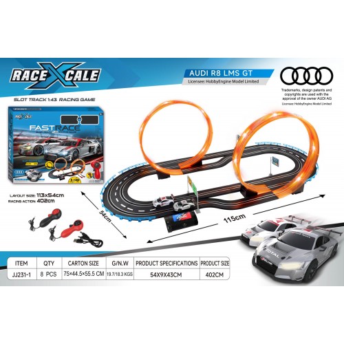 copy of R/C AUDI Race Track 1:43 - 113x54 cm