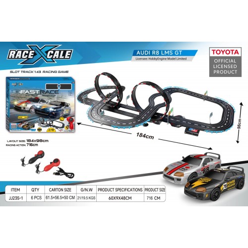 R/C TOYOTA Race Track 1:43 - 184x98 cm