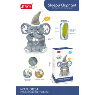 Interactive Sleeping Teddy Bear Elephant