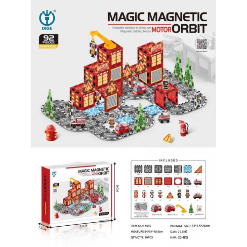 Fire Department Magnetic Block Set 92 pcs.
