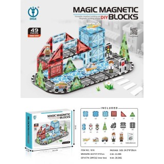 Magnetic City Blocks Set 49 pcs.