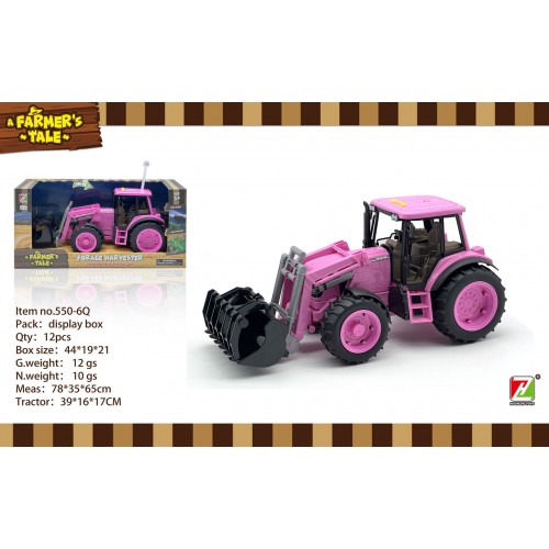 Pink Tractor 1:16 with Lights and Sound Function