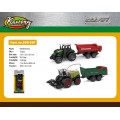 Metal Tractor and Harvester Set + Trailers