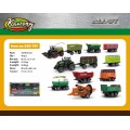 MEGA Metal Set Tractor and Harvester + Trailers