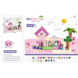 Magnetic Cubes Set, Magnetic bricks 100el.