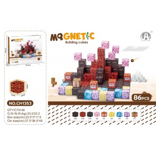 Magnetic Cubes Set, Magnetic bricks 86el.