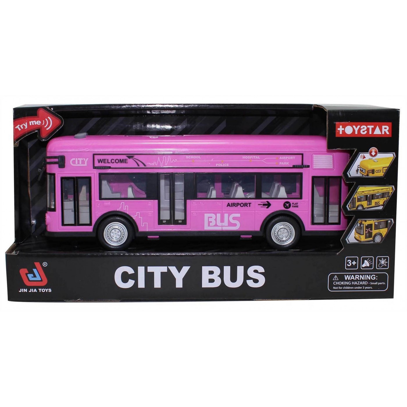 Pink Bus with Sound and Lights Function