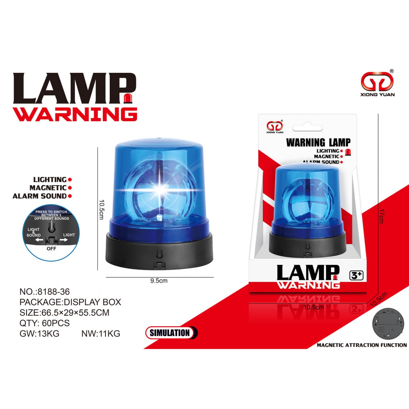 Cockerel Vehicle Lamp Blue