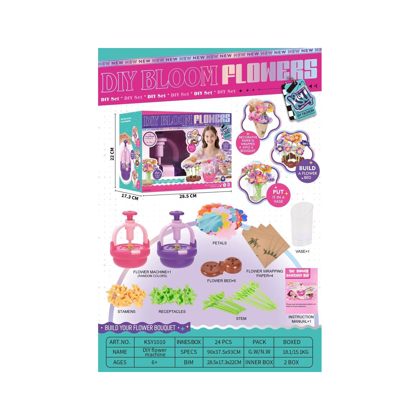 Creative Flower Making Set + Machine