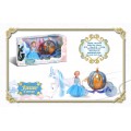 Blue coach with white horse + Little princess doll