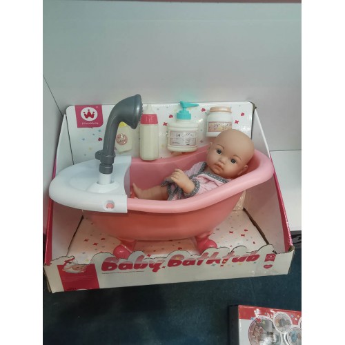 Doll with bathtub + accessories