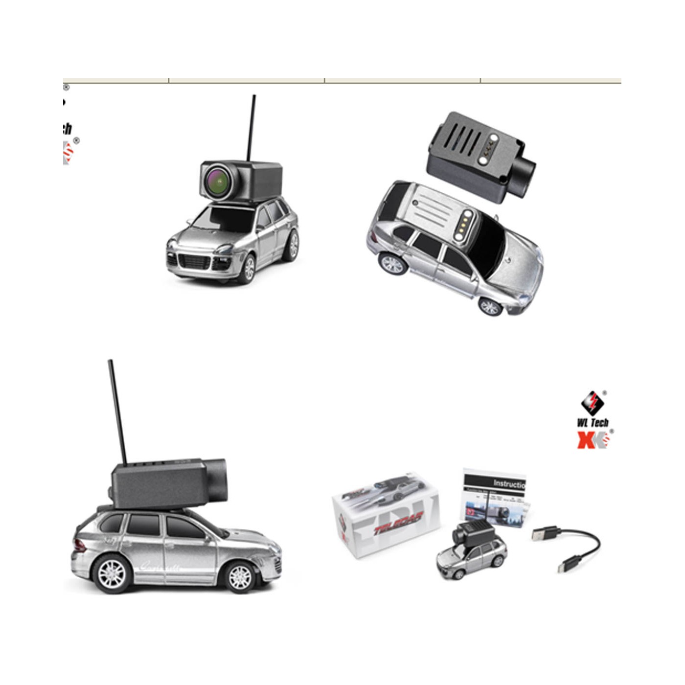 R/C car with camera Silver