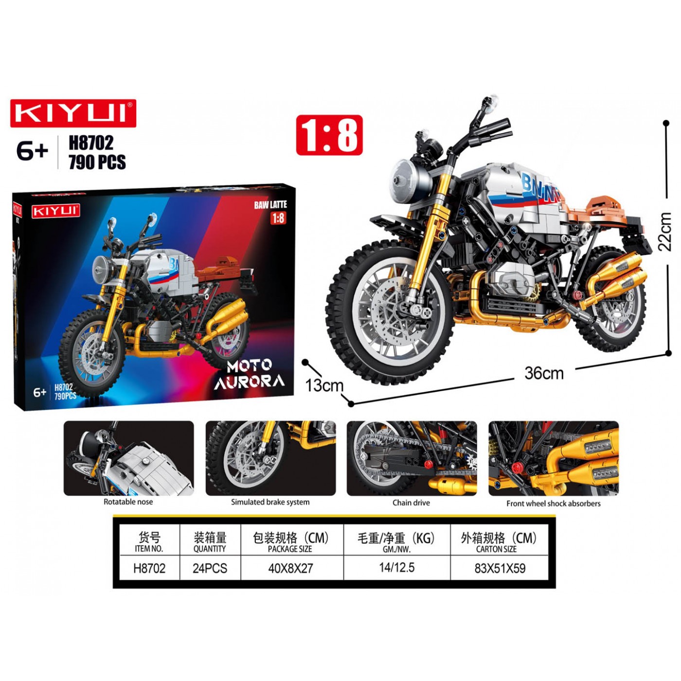 Motorbike White 790-element set.