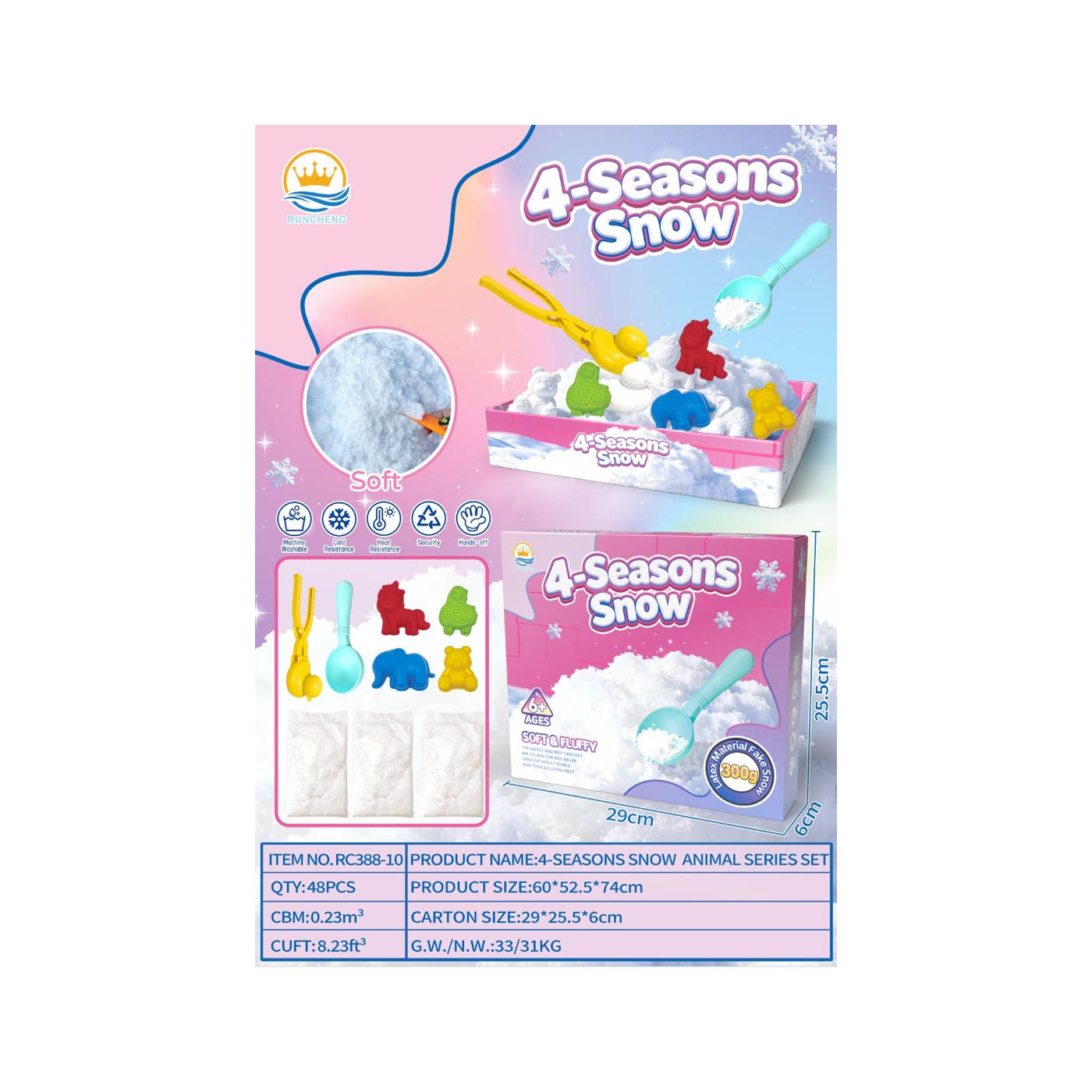 Artificial Plastic Snow + Accessories