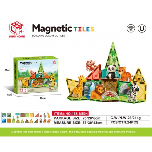 Zoo Magnetic Bricks Set 27el.