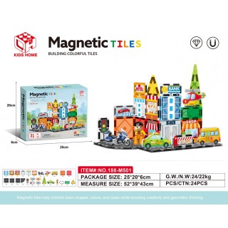 Magnetic City Bricks Set 31el.