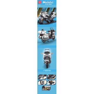 Set of bricks Motorcycle White 1328el.