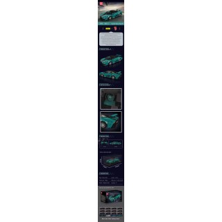 Turquoise Sports Car Bricks Set 383el.