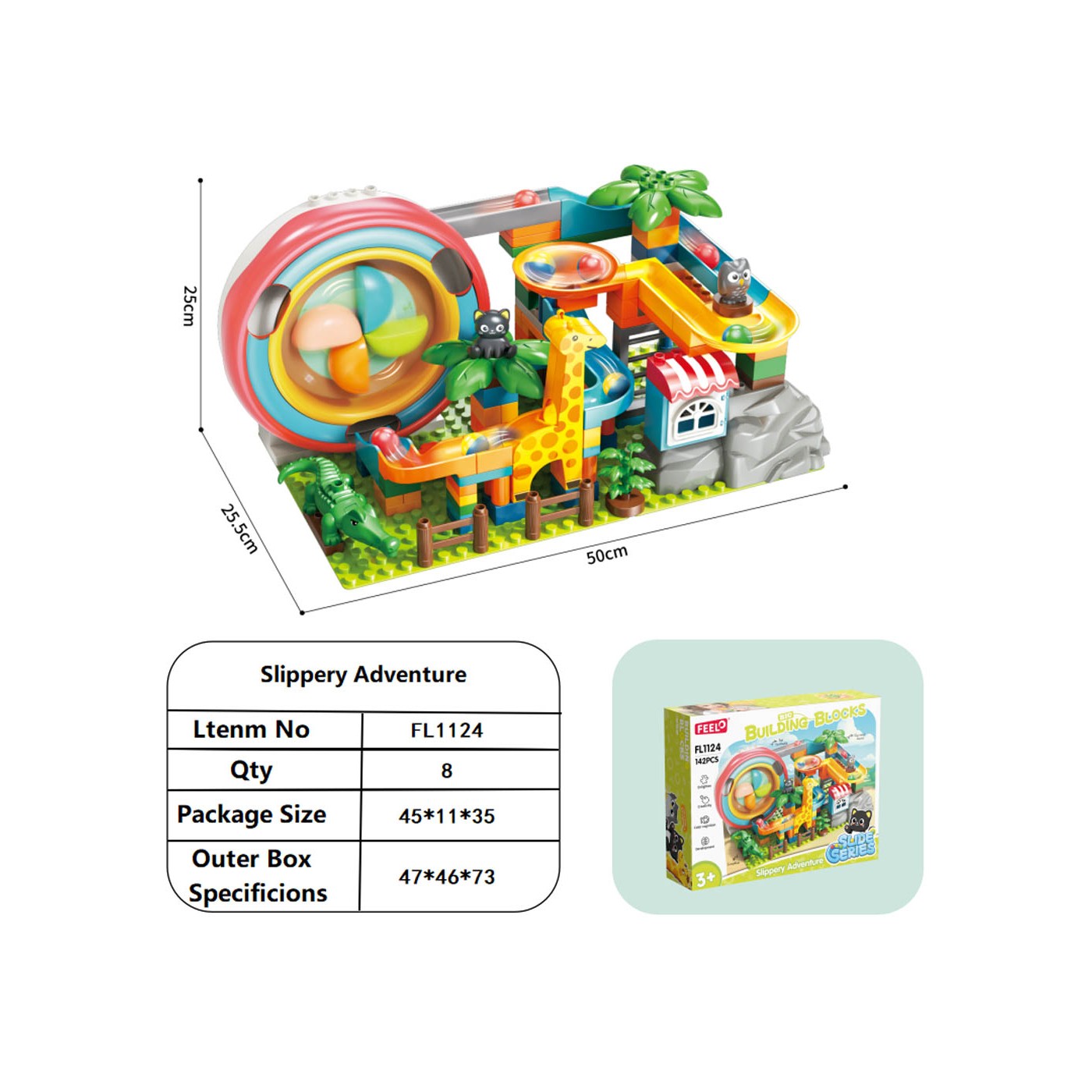 Ball track set 142el.