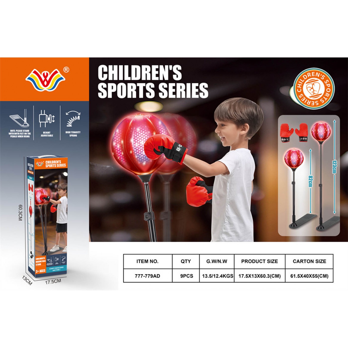 Boxing Set Adjustable Stand + Accessories