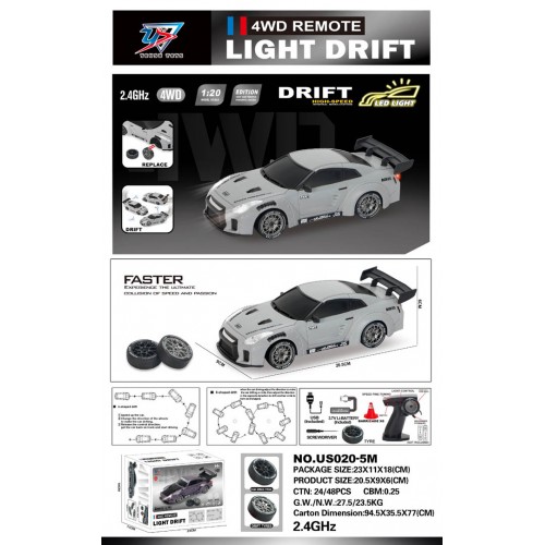 copy of R/C Drift Car 1:20 with Lights Function Green