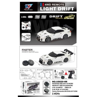 R/C Drift Car 1:20 with Lights Function White
