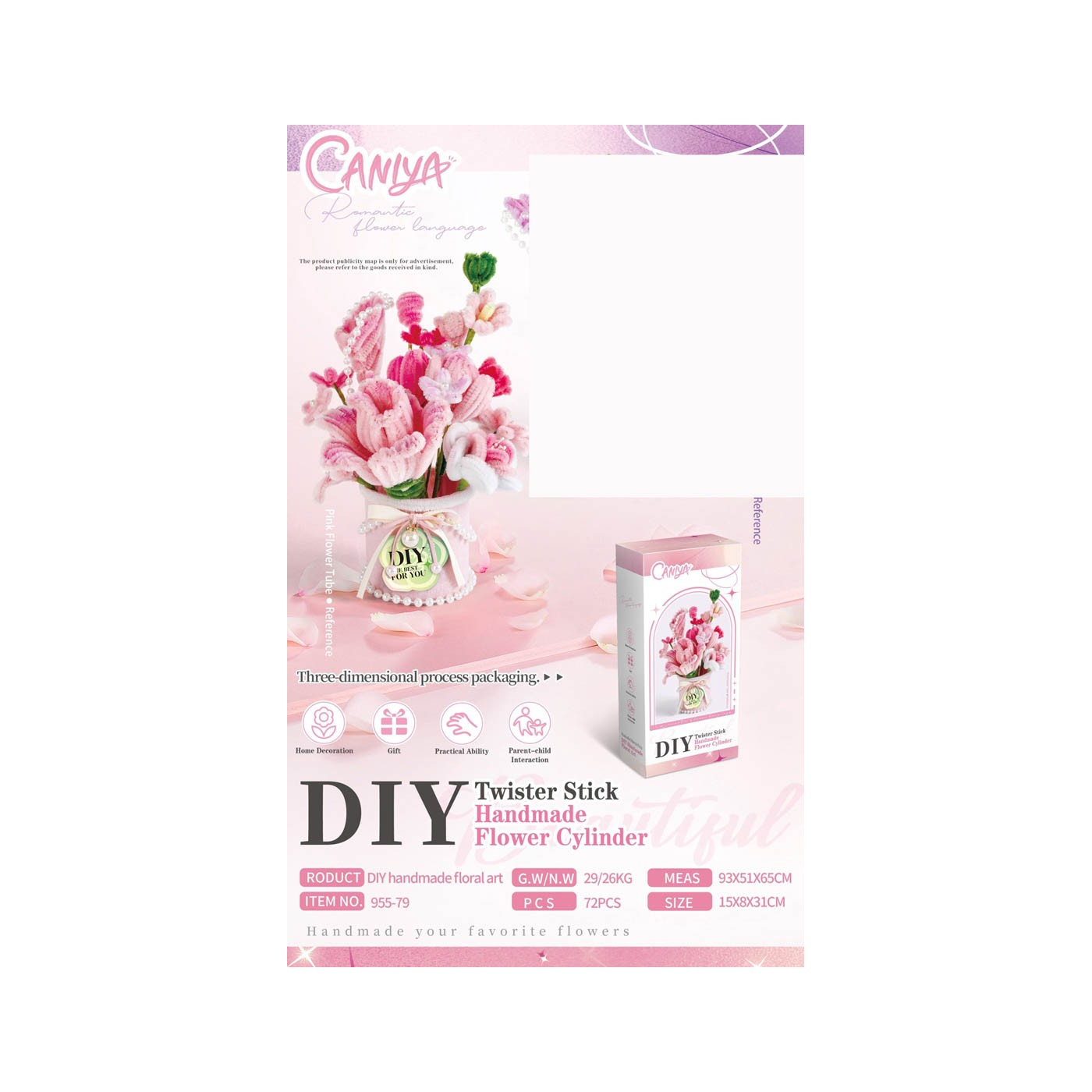 DIY Soft Flower Set Pink Bouquet