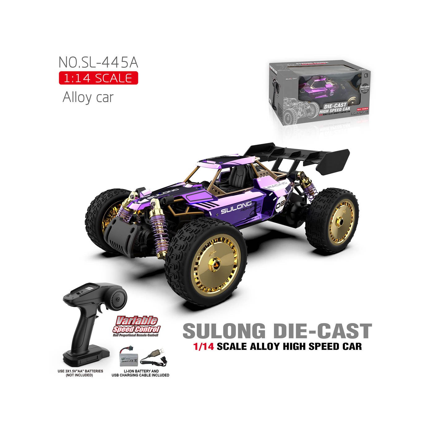 Crawler R/C 1:14 RACING 03 Purple