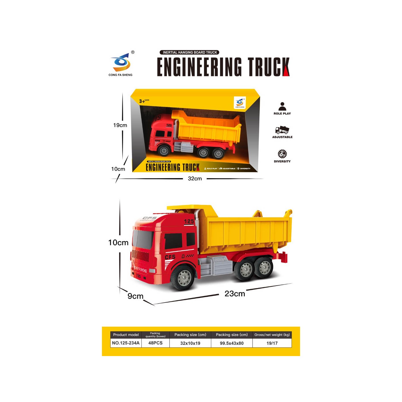 Large Tipper Truck Red