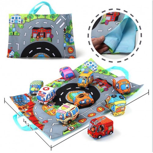 Set of Soft Cars with Track + Bag