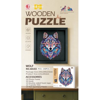 Wooden Jigsaw Puzzle Set 156el. Wolf