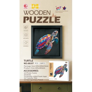 Wooden Jigsaw Puzzle Set 158el. Turtle