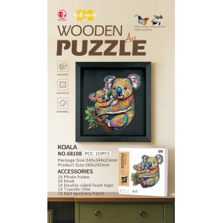 Wooden Jigsaw Puzzle Set 153el. Koala
