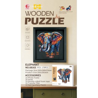 Wooden Jigsaw Puzzle Set 179el. Elephant