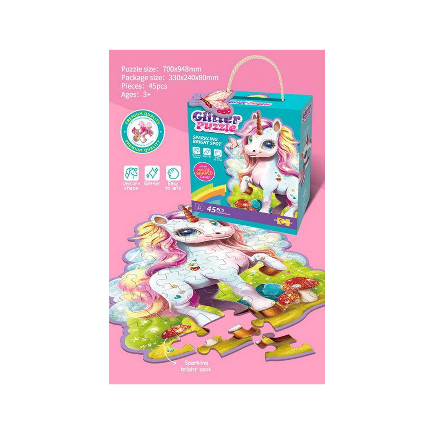 Jigsaw Puzzle Set 45el. Unicorn