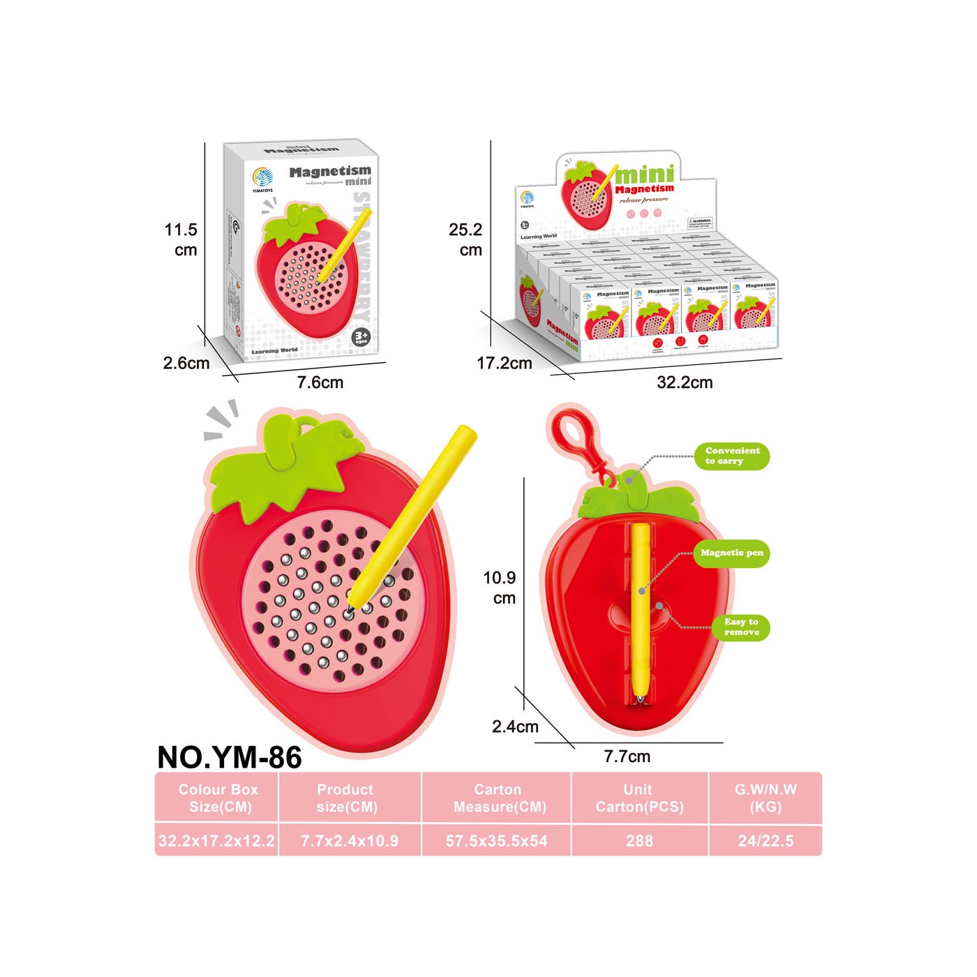 Strawberry Magnetic Board