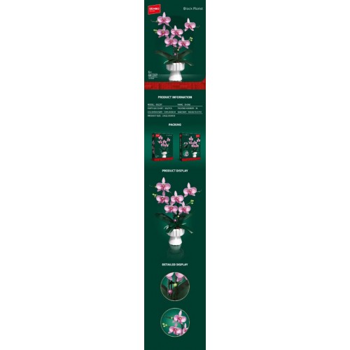Pink Orchids Flower Set 562el.