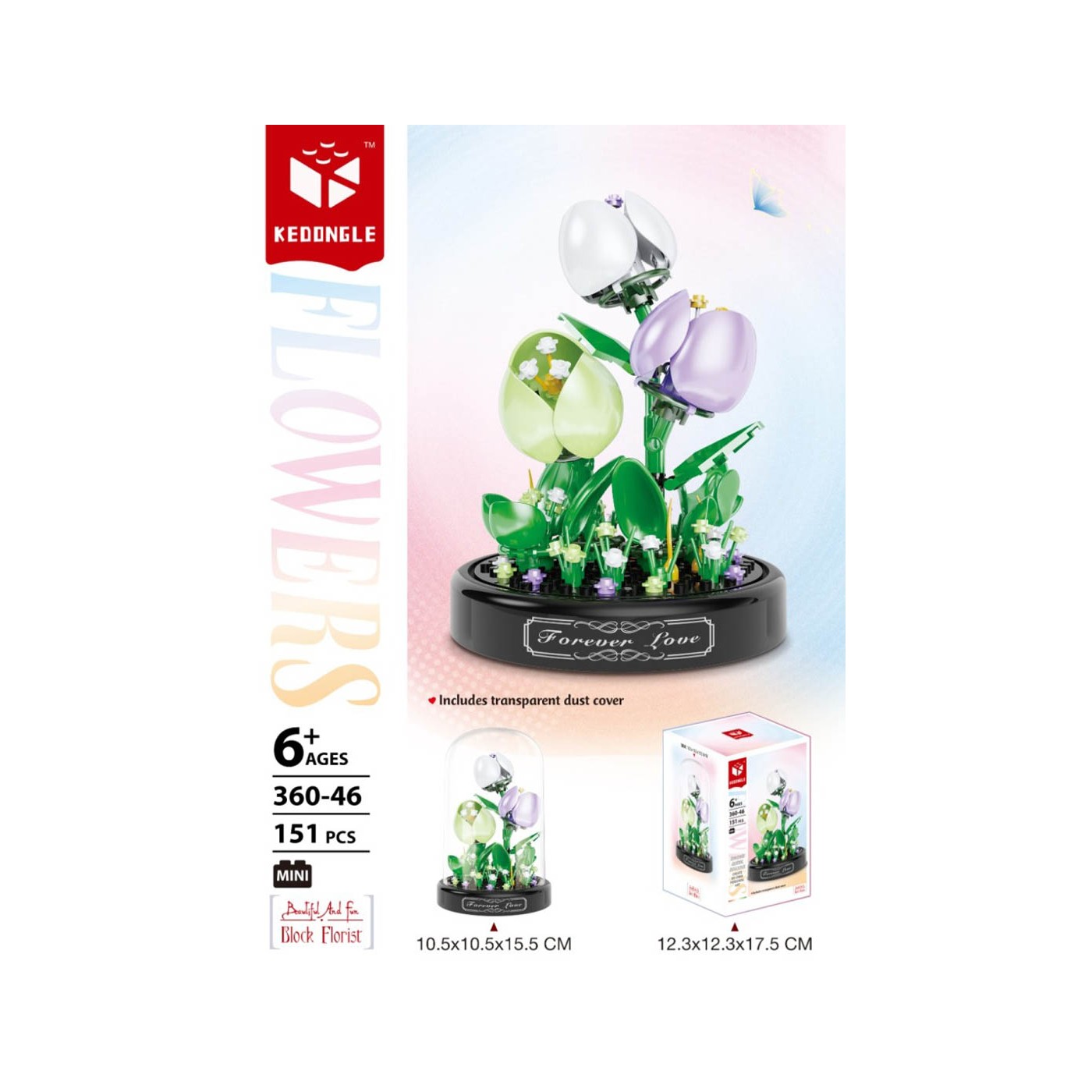 Blossom set with lampshade 151el.