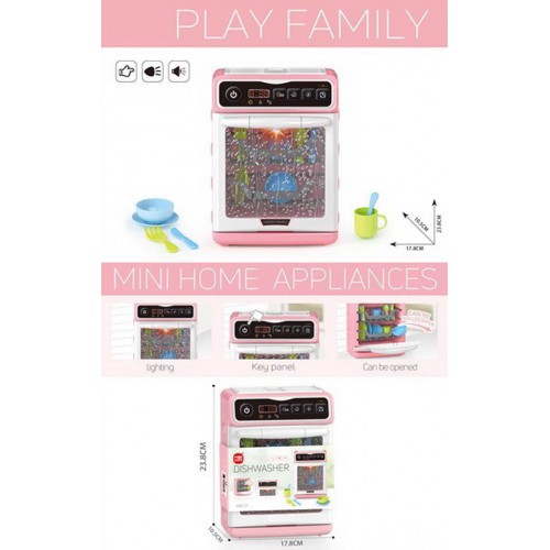 Dishwasher with Lights and Sounds Pink