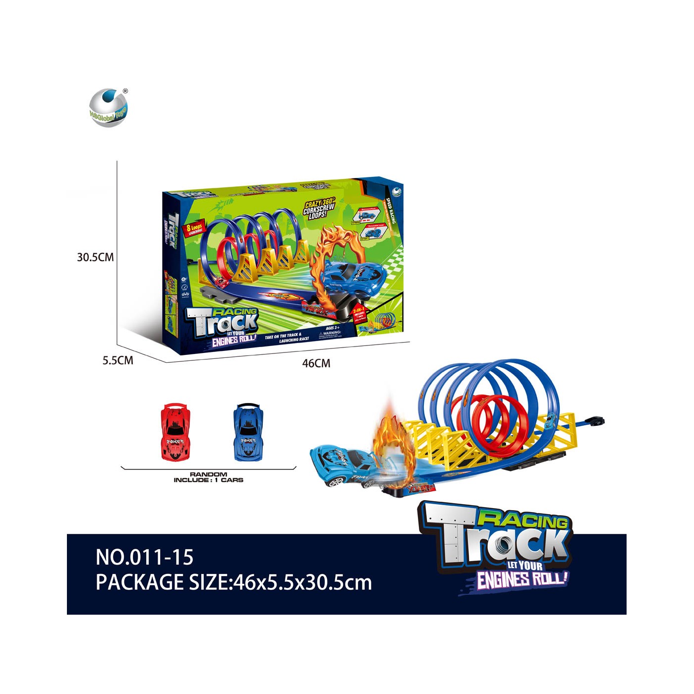 RACING ROLL 4-Loop Fast Car Course