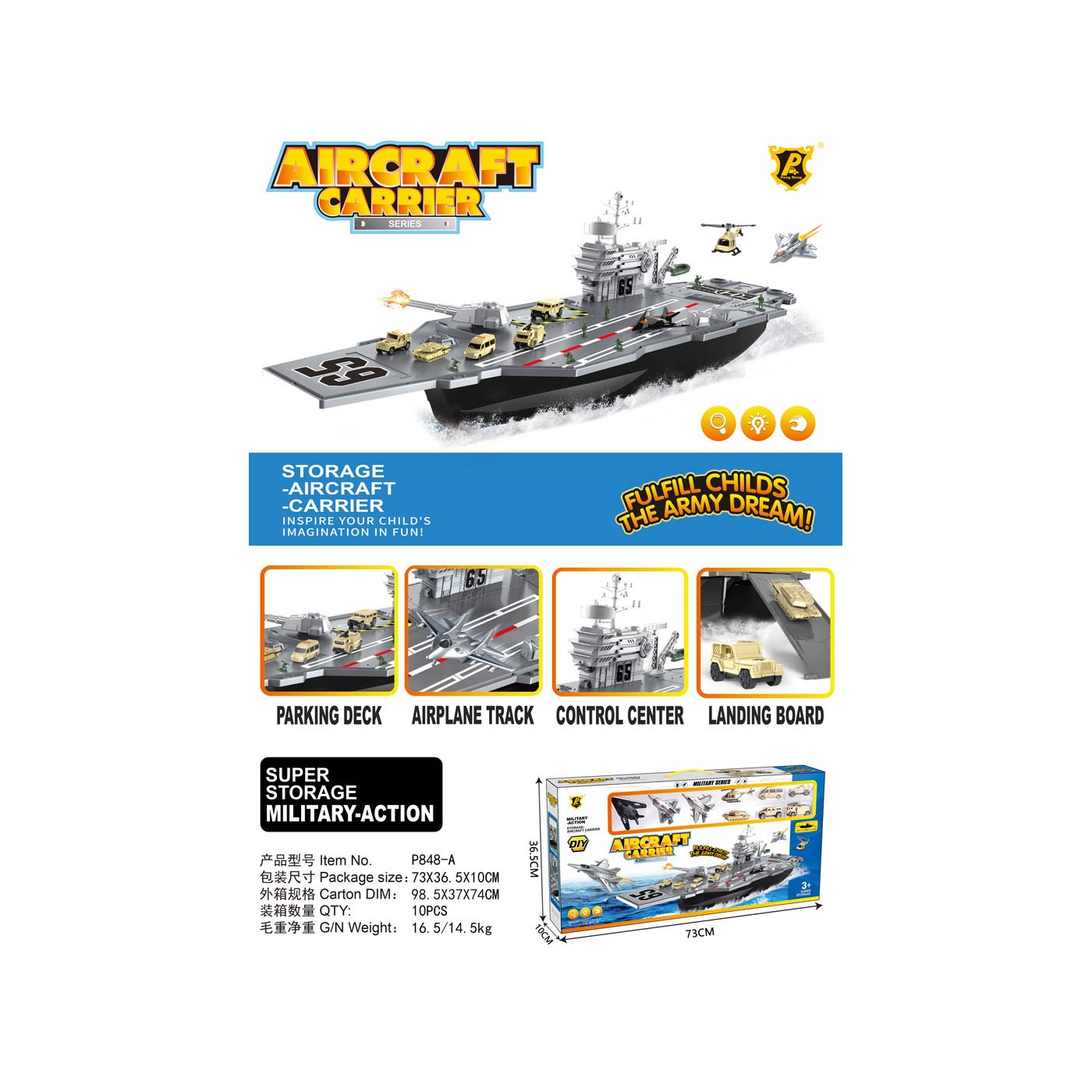 Military Aircraft Carrier + Accessories