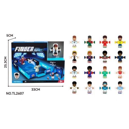 Set of Two Football Players with Ball + Small Pitch
